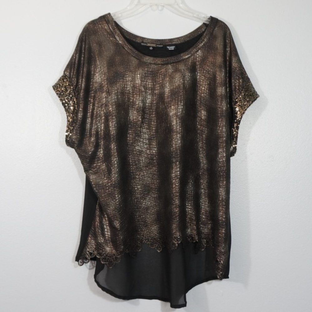 Miss Me Metallic Sequin Top Size Small